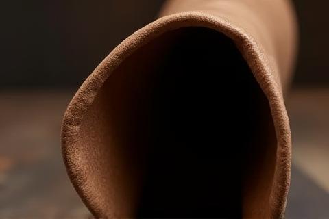 Close-up of comfortable riding boot interior