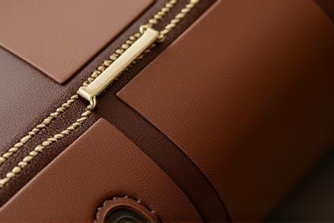 Leather and stitching detail showcasing durability